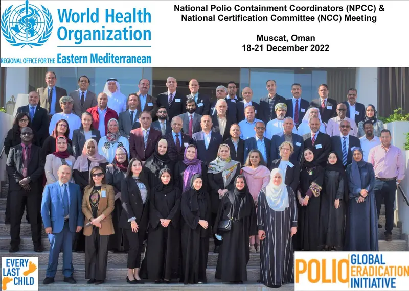 WHO EMRO – National Polio Containment Coordinators (NPCC) & National Certification Committee (NCC) Meeting, Muscat, Oman · 18–21 December 2022