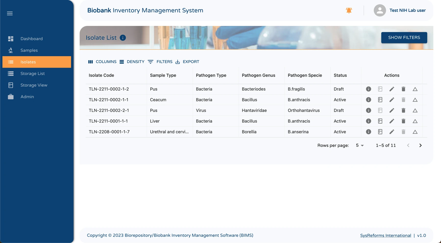 Government of Pakistan; Biobank Inventory Management System for NVL, NIH and NARC Reference Labs — image 3